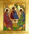 The Old Testament Trinity. The Holy Trinity. Andrei Rublev icon, XV century 